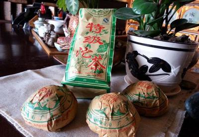云南广丰茶厂直销:普洱茶生茶/特级沱茶/100克小沱茶/霞光